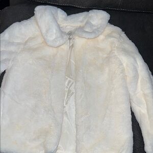 Kids White Faux Fur Jacket